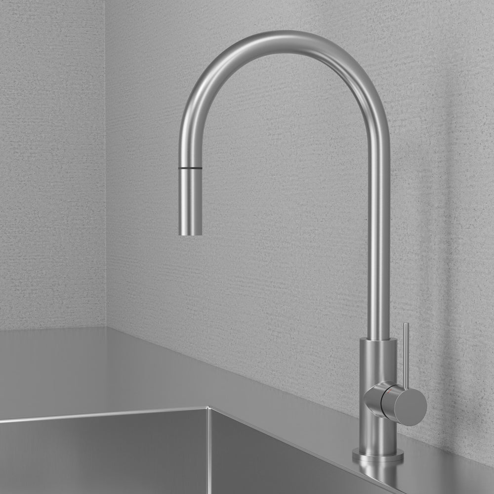 Köksblandare Scandtap Steel Accent Med Utdragbart Munstycke