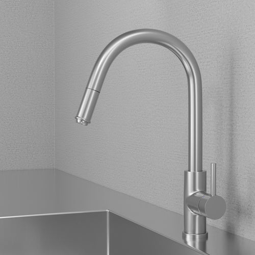 Köksblandare Scandtap Steel Access Med Utdragbart Muntstycke