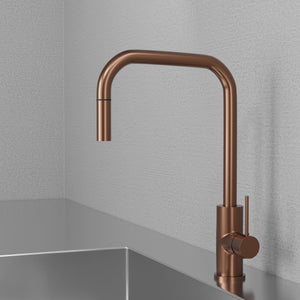 Köksblandare Scandtap Steel Accent Square Med Utdragbart Munstycke