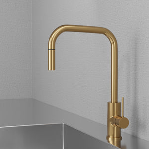 Köksblandare Scandtap Steel Accent Square Med Utdragbart Munstycke