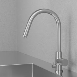 Köksblandare Scandtap Steel Access Med Utdragbart Muntstycke