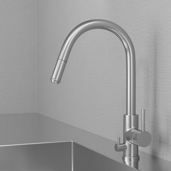 Köksblandare Scandtap Steel Access Med Utdragbart Muntstycke