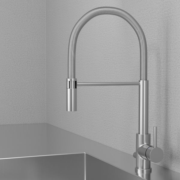 Köksblandare Scandtap Steel Pro Med Utdragbar Pip