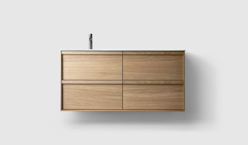 Kommod Haven H2 120 - Oak Wood - Porslinshandfat - Ett Handfat