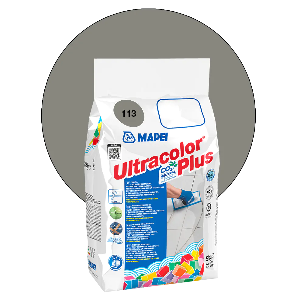 Fogmassa MAPEI Ultracolor Plus 113 Cementgrå 5kg