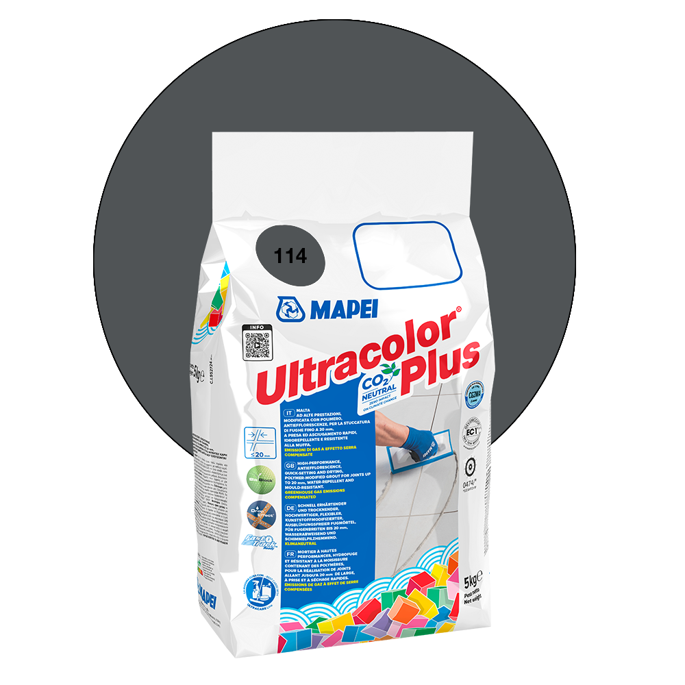 Fogmassa MAPEI Ultracolor Plus 114 Antracit 5kg