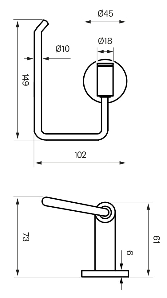 Toalettpappershållare Tapwell TA235