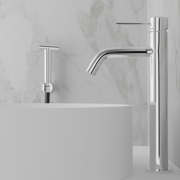 Tvättställsblandare Scandtap Steel Voyage B Hög Med Bidédusch