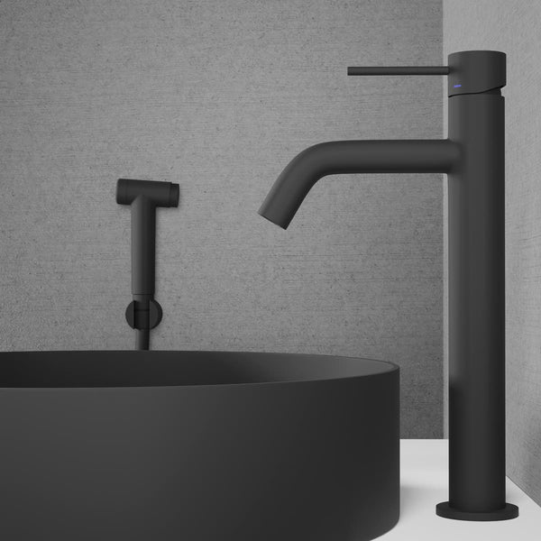 Tvättställsblandare Scandtap Steel Voyage B Hög Med Bidédusch