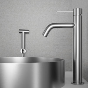 Tvättställsblandare Scandtap Steel Voyage B Hög Med Bidédusch