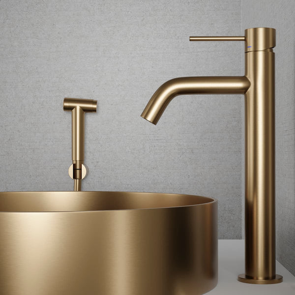 Tvättställsblandare Scandtap Steel Voyage B Hög Med Bidédusch