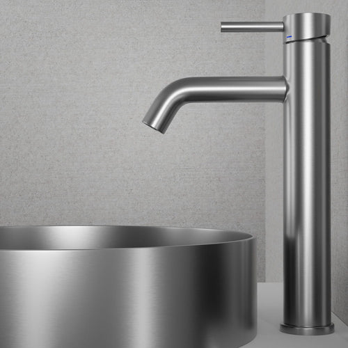 Tvättställsblandare Scandtap Steel Wave Hög