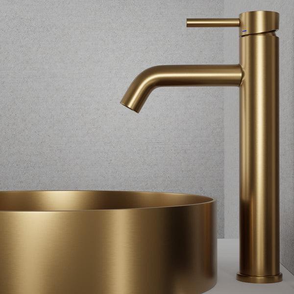 Tvättställsblandare Scandtap Steel Wave Hög