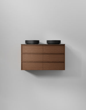 Kommod INR Terra Carve 120 Med Bänkskiva & Dubbla Handfat