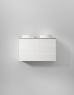 Kommod INR Terra Solid 120 Med Bänkskiva & Dubbla Handfat