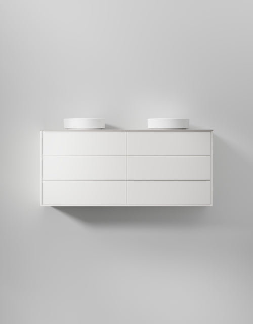 Kommod INR Terra Solid 160 Med Bänkskiva & Dubbla Handfat