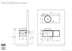 Kommod INR Air Wood 100 - Black Oak - Vänster