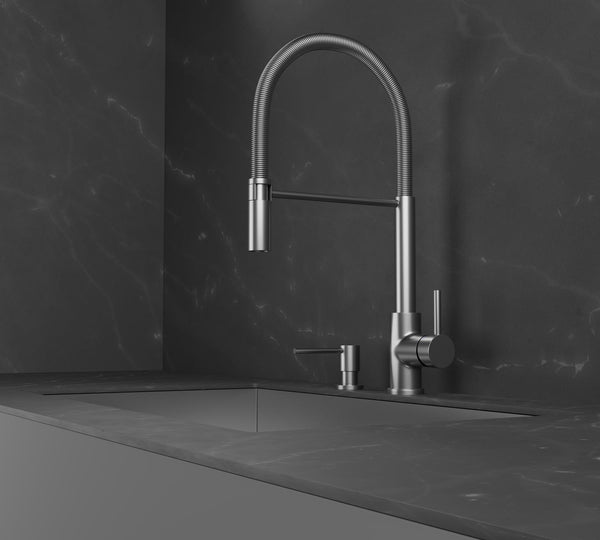 Köksblandare Scandtap Steel Pro Med Utdragbar Pip